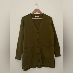 Madewell Cozy Boyfriend Button Front Cardigan Sweater Size Medium